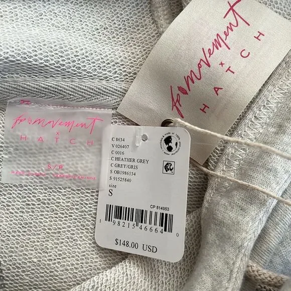 Free People Movement x HATCH Warm Up Maternity Jumpsuit Small Gray Loungewear